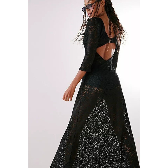 free people black sequin dress Free People Black Sequin Dress